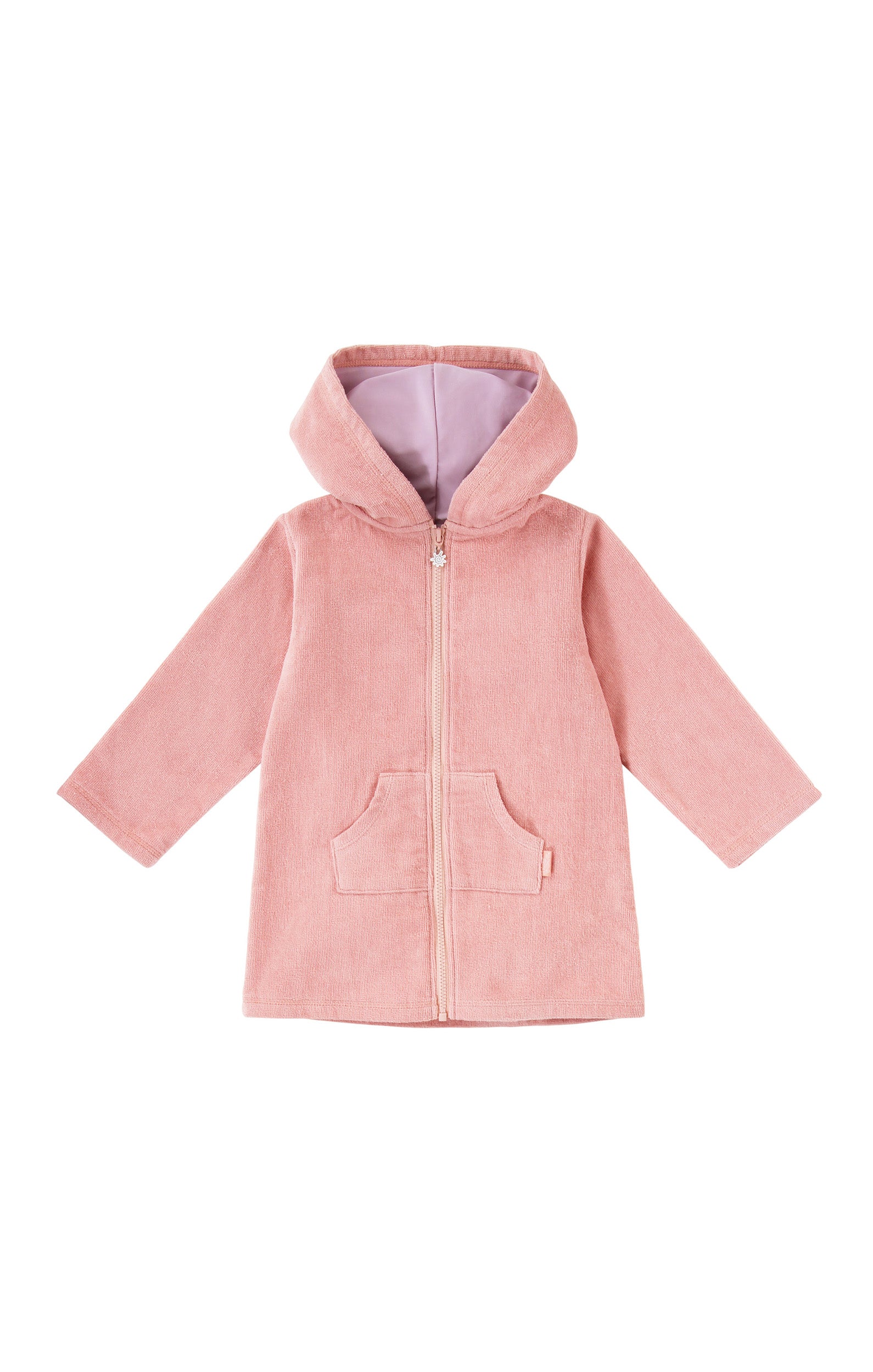 kids hooded terry beach cover up|dusty-pink