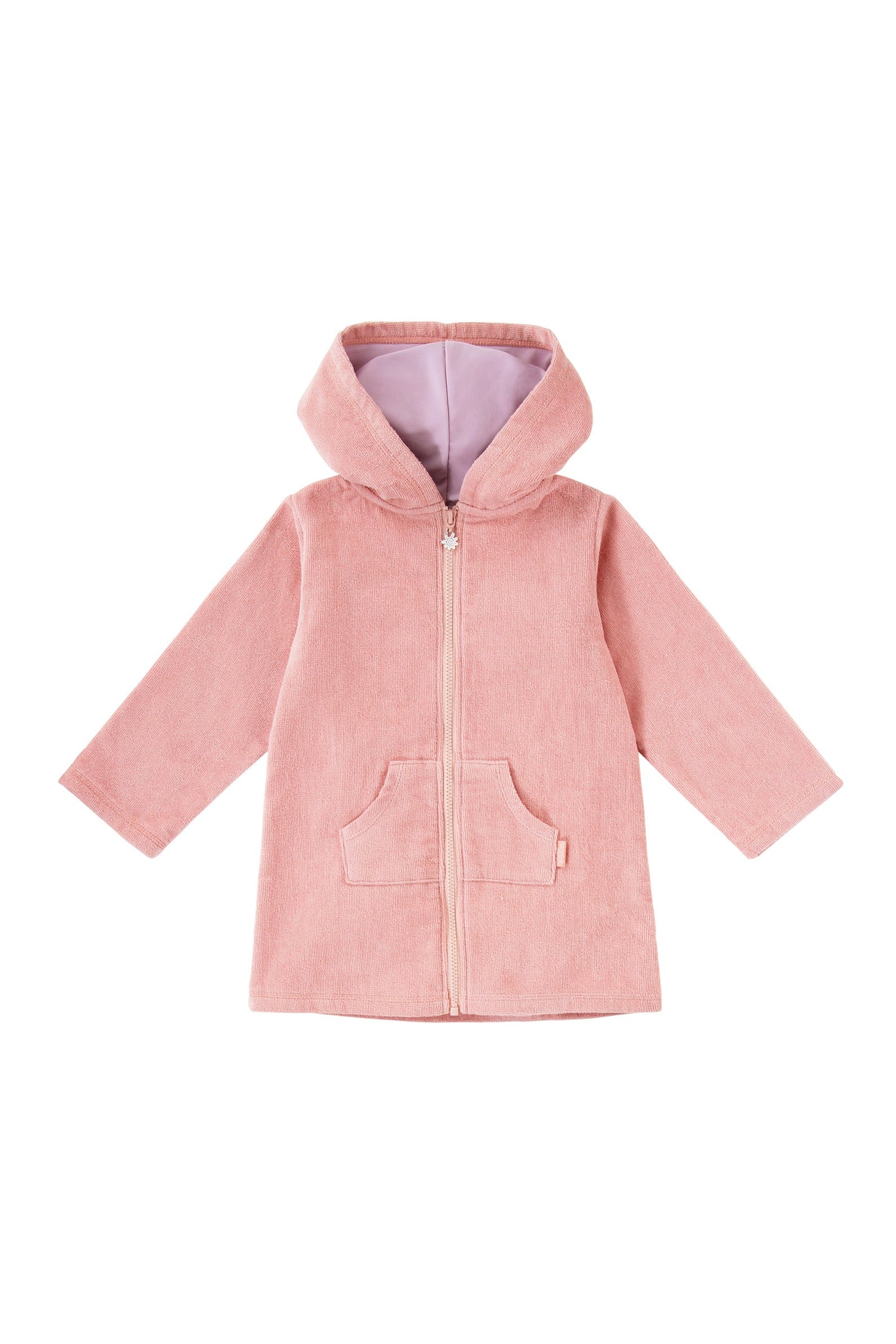 kids hooded terry beach cover up|dusty-pink