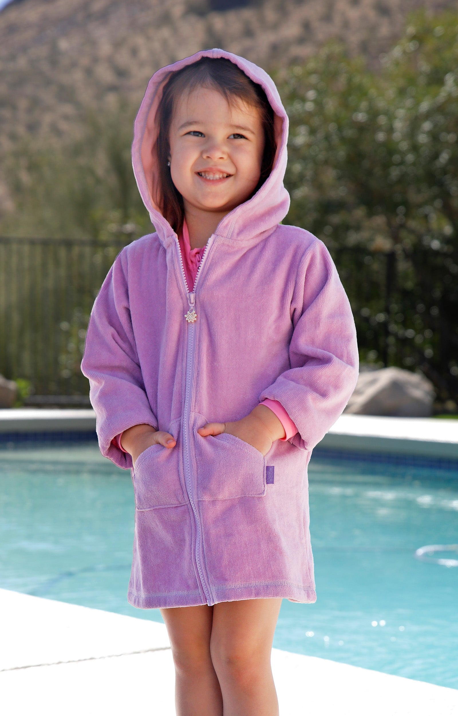 Kid's Hooded Terry Beach Cover-Up
