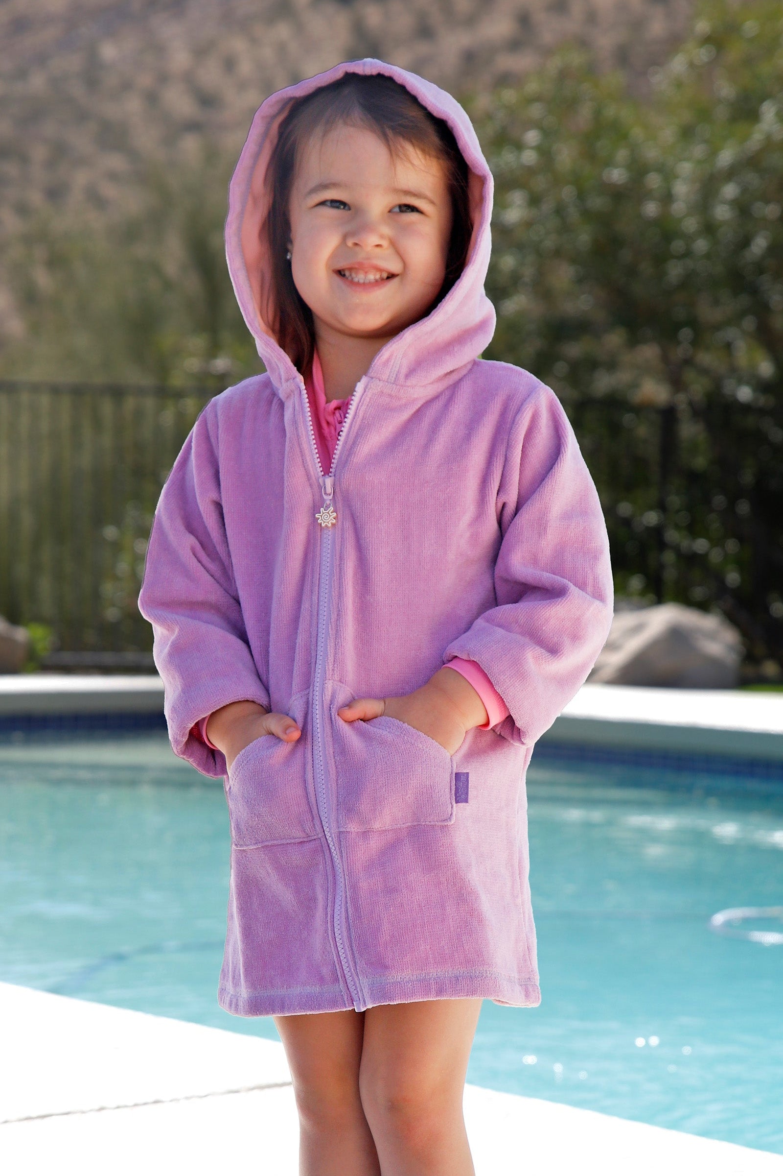 Kid's Hooded Terry Beach Cover-Up