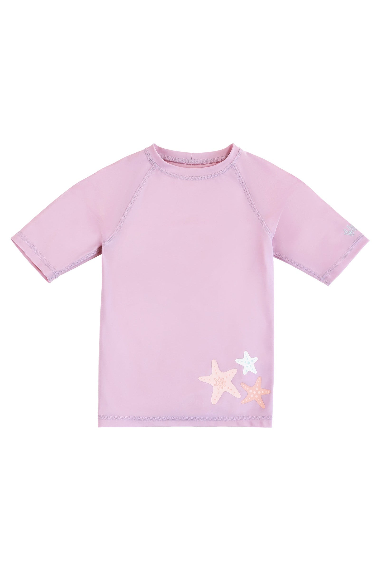 kids short sleeve crew sunny swim shirt in starfish tide|starfish-trio