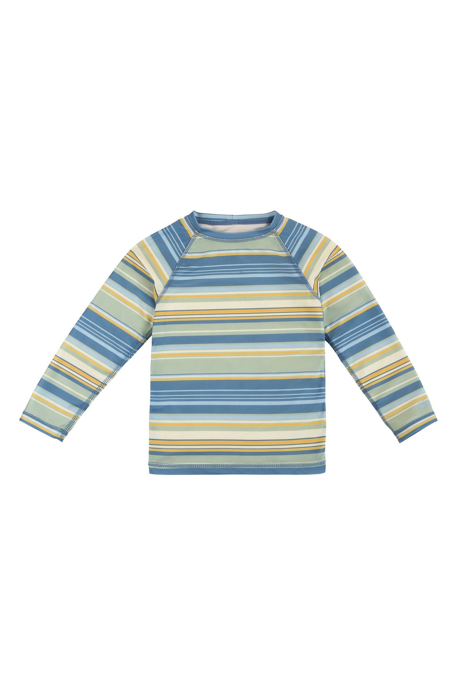 kids long sleeve crew sunny swim shirt in pinecrest stripe|pinecrest-stripe