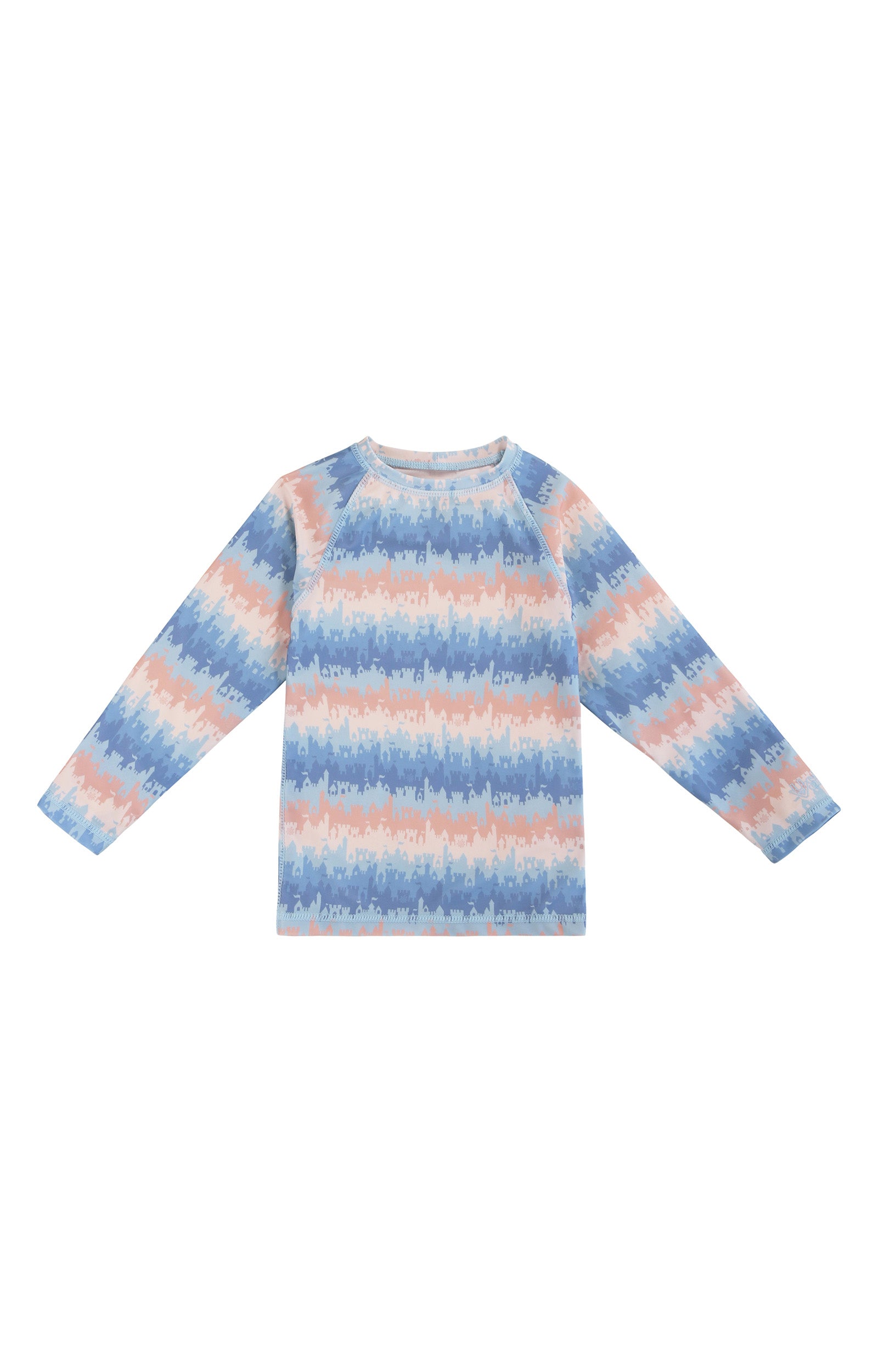 kids long sleeve crew sunny swim shirt in sandcastle dreams|sandcastle-dreams
