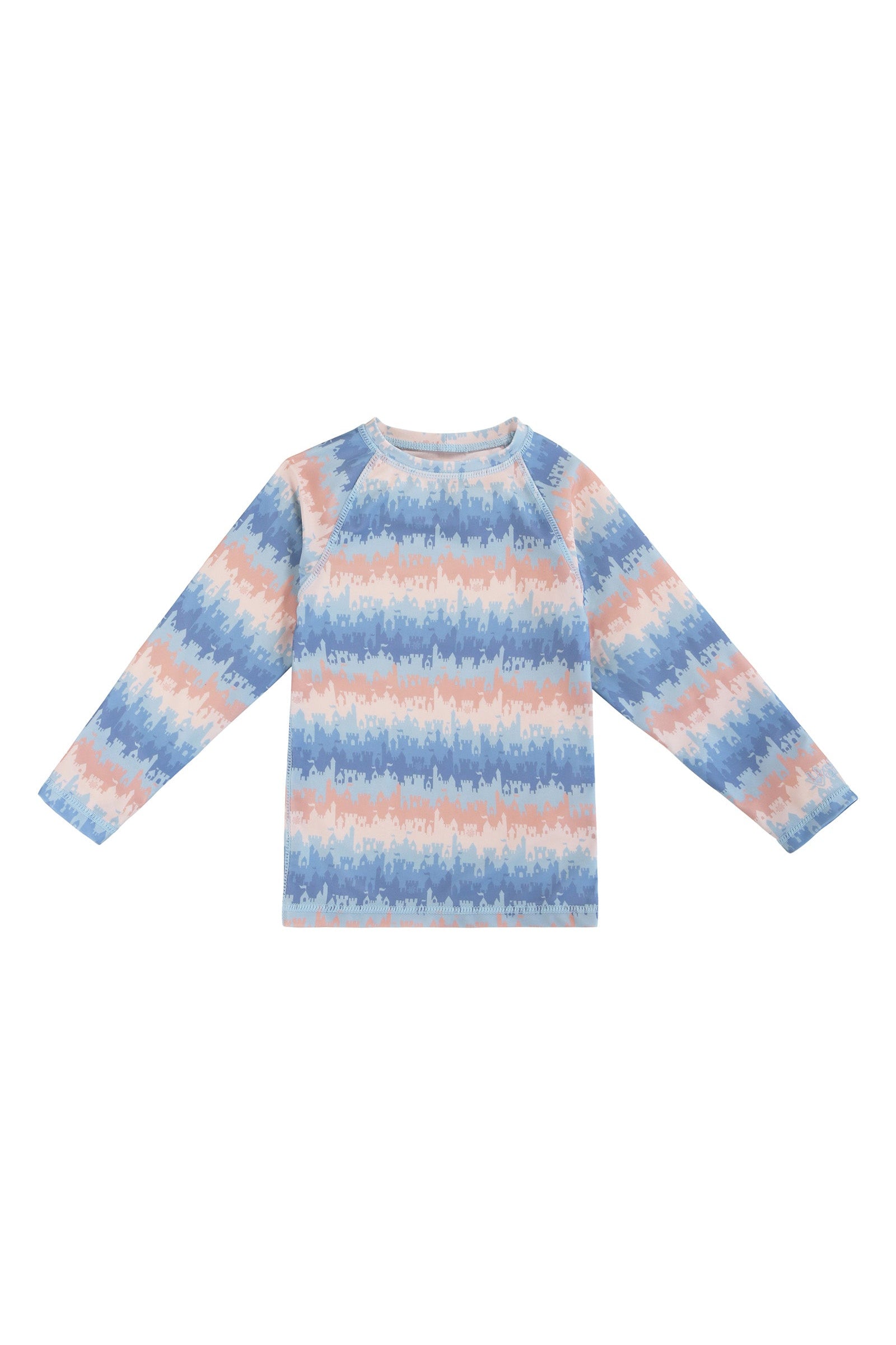 kids long sleeve crew sunny swim shirt in sandcastle dreams|sandcastle-dreams