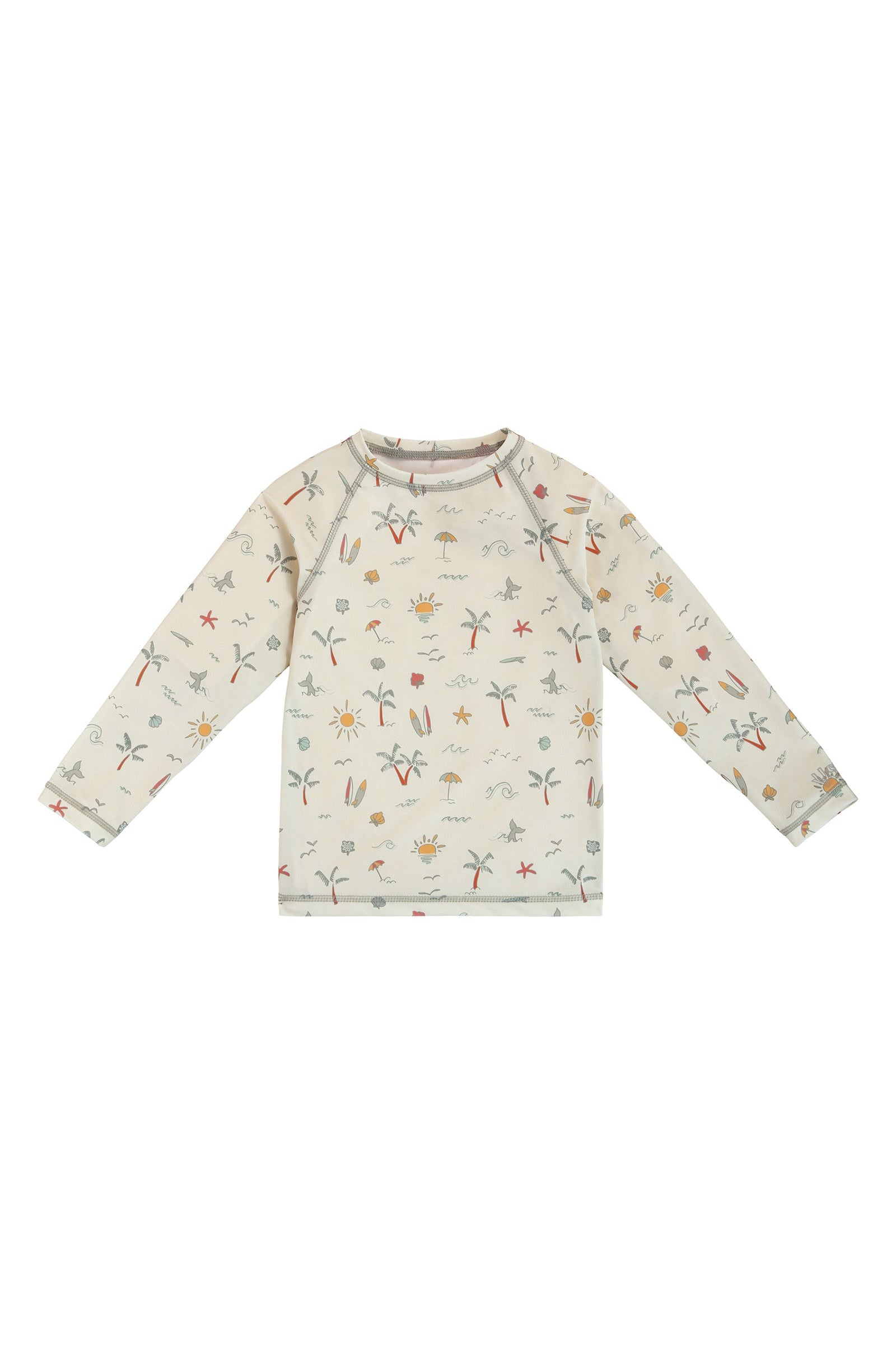 kids long sleeve crew sunny swim shirt in tropical trip|tropical-trip