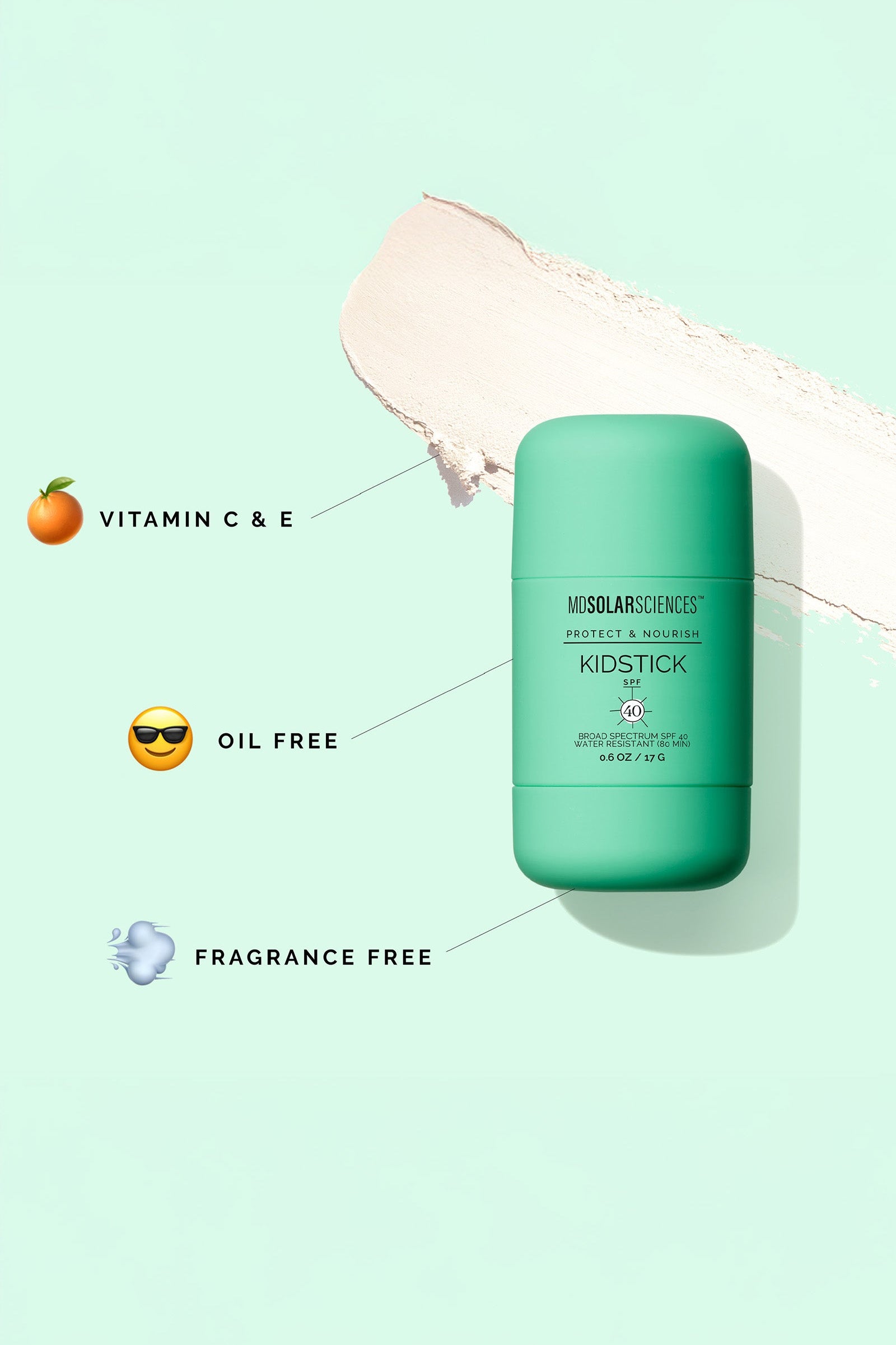 MDSolarSciences Mineral KidStick - Face & Lips Sunscreen - SPF 40+ (0.6 oz)