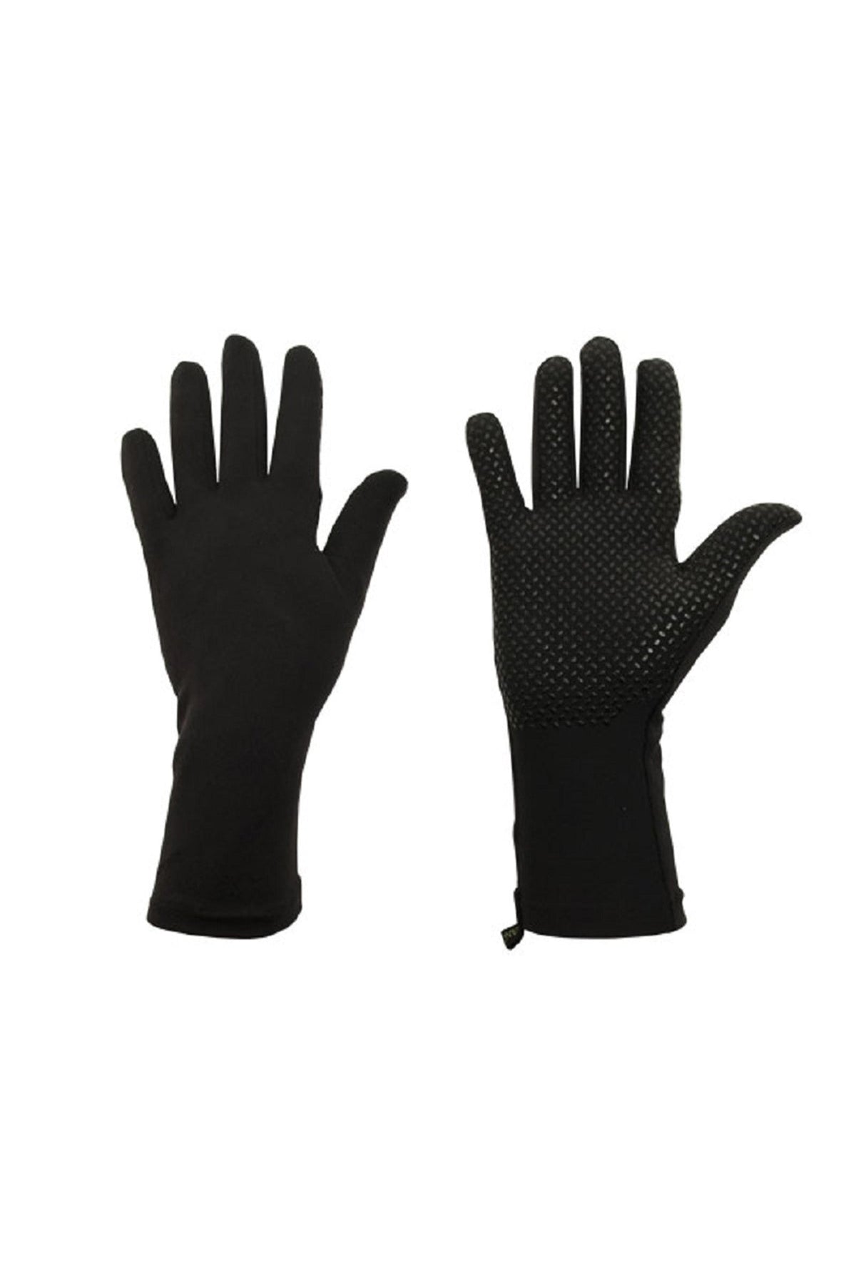 sun protective gloves in black|black