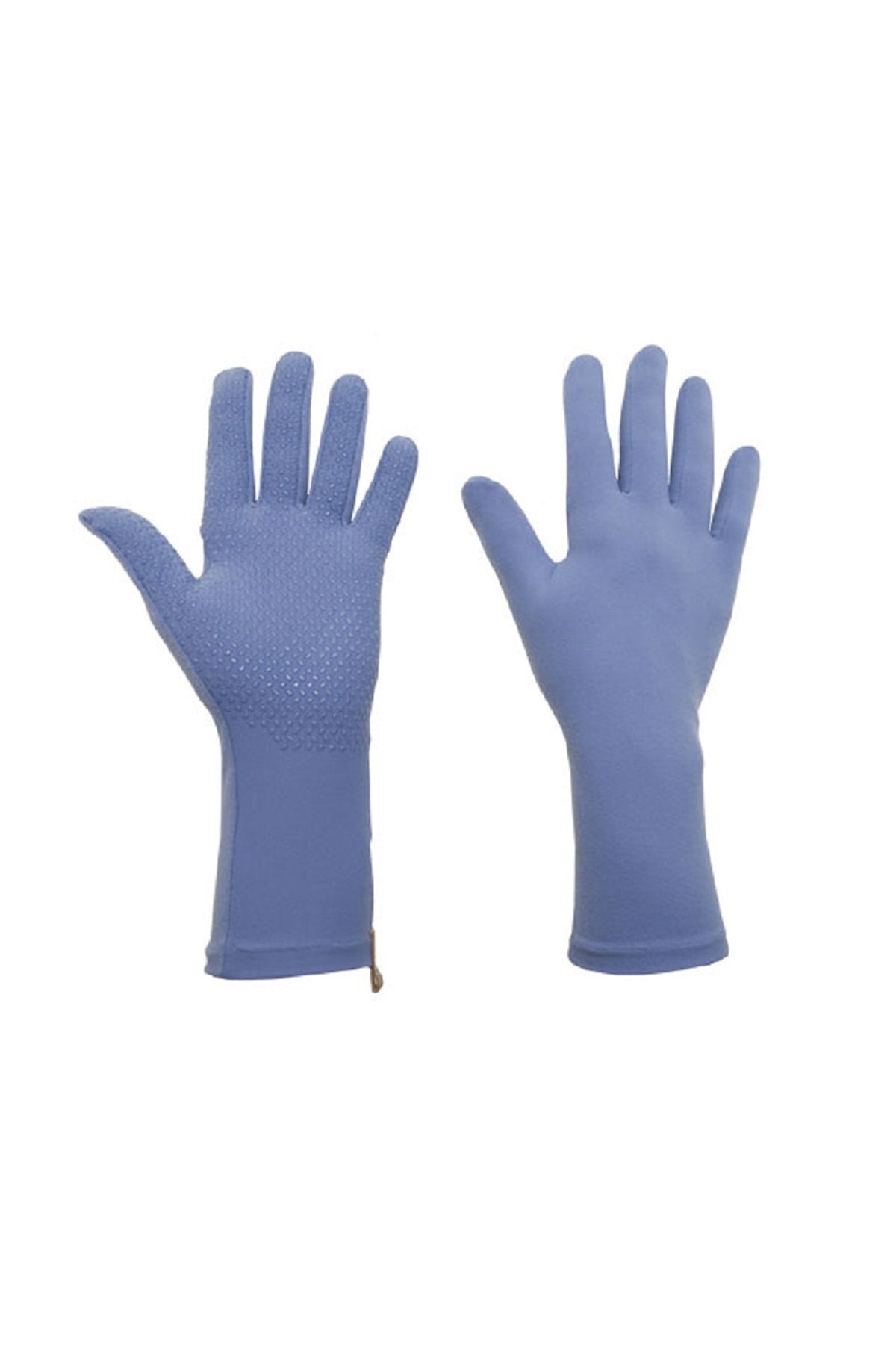 sun protective gloves in periwinkle