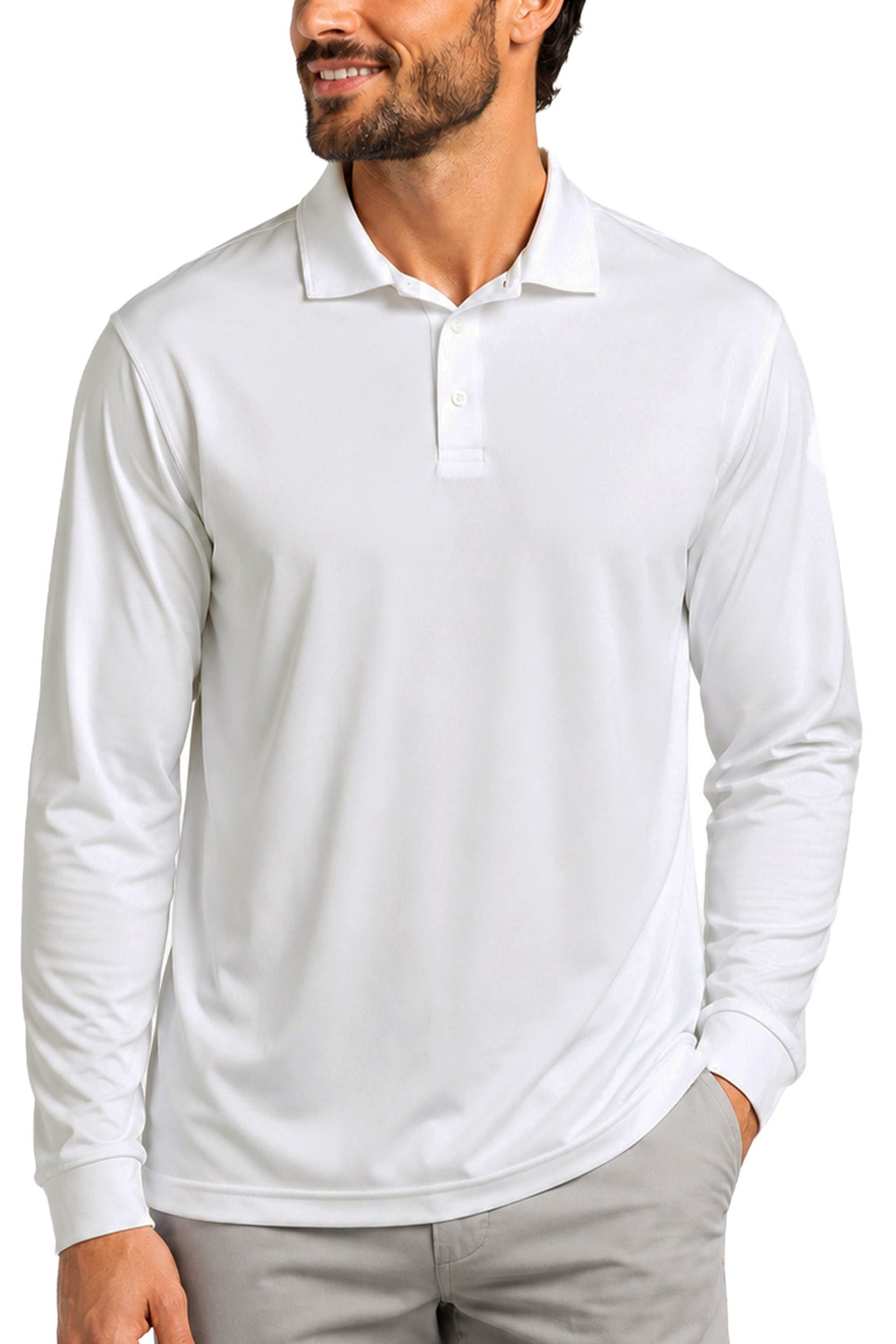 Men's Long Sleeve Performance Polo