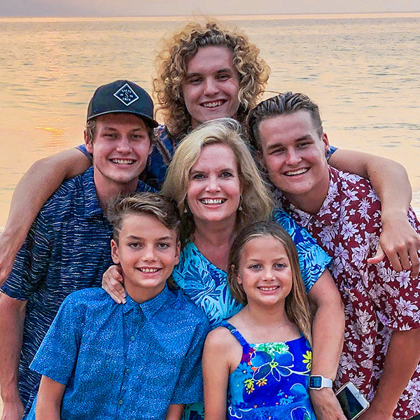UV Skinz founder, Rhonda Sparks, and her kids.