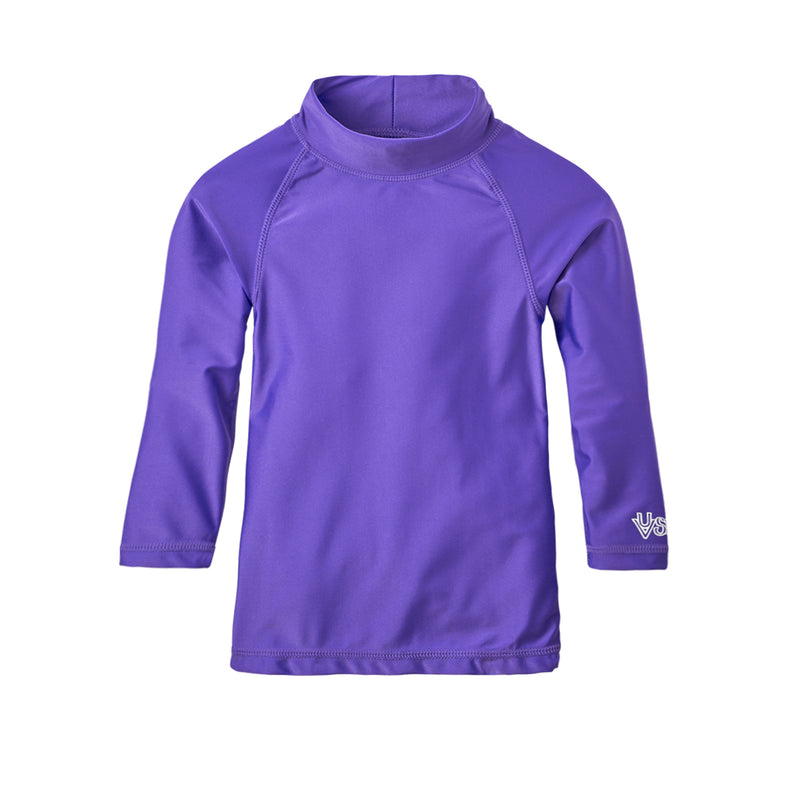 baby long sleeve swim shirt in purple|purple