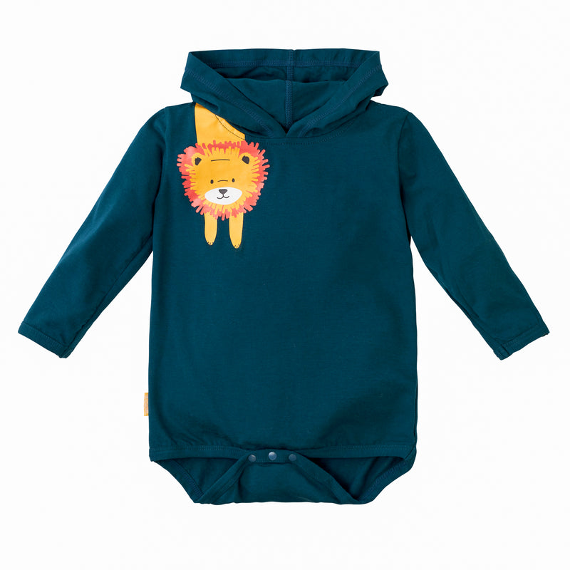 Baby Boy's Hooded Sunzie in Peek-a-Boo-Lion|peek-a-boo-lion