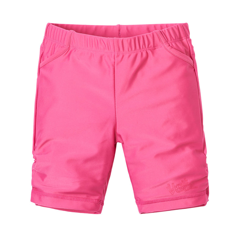 Girl's swim shorts in bubblegum pink|bubblegum