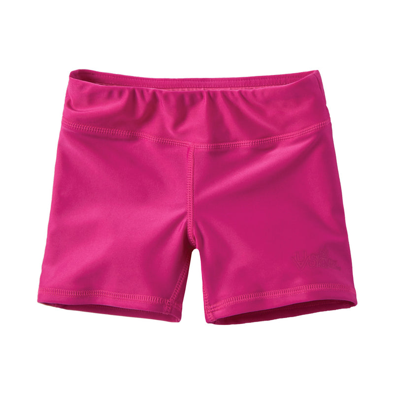 girl's swim shorts in hot pink|hot-pink