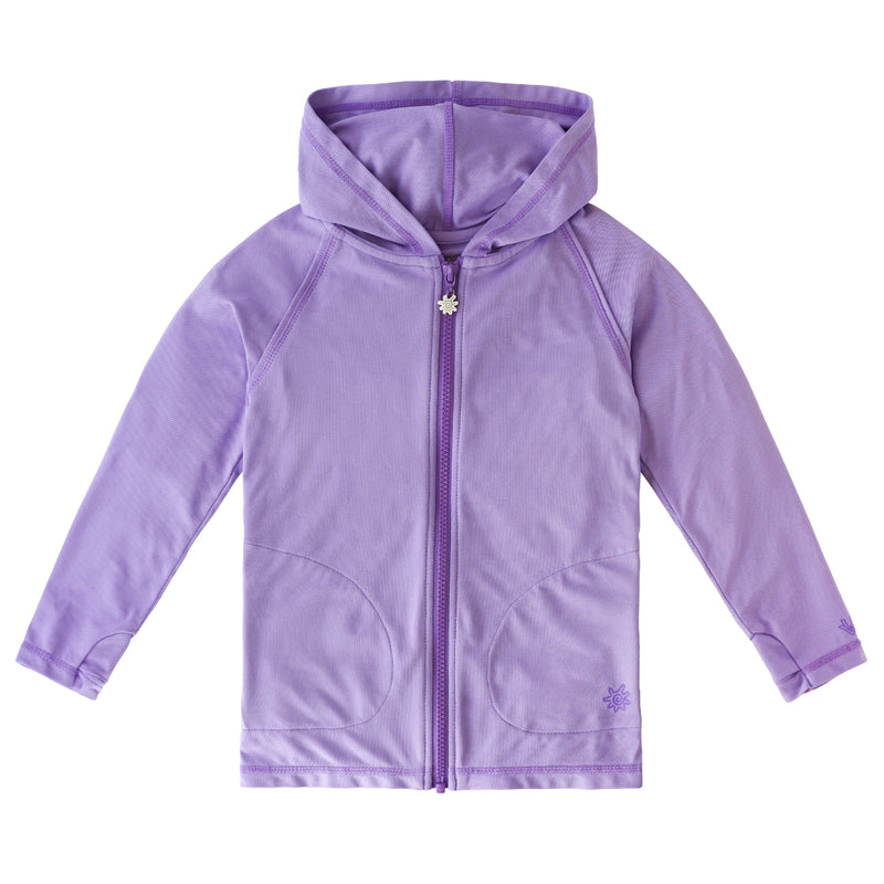 Girl's Zip-Up Hoodie in Lilac|lilac