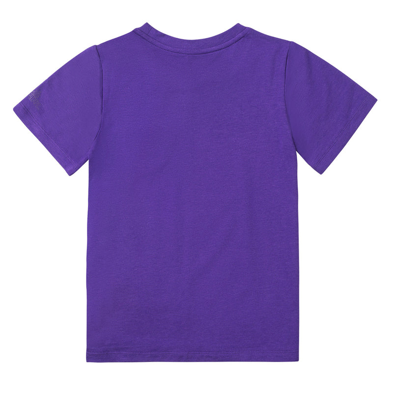 back of the girl's UPF t-shirt in orchid|orchid