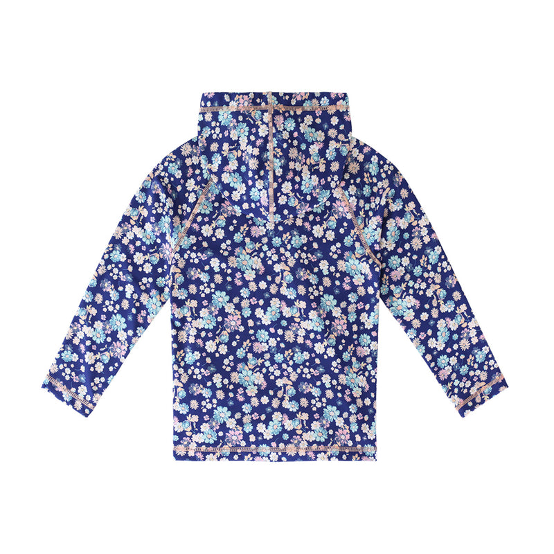 Back of the girls pullover hoodie in country bloom|country-bloom