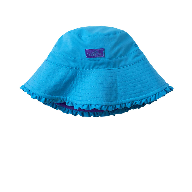 girls bucket hat in aqua purple|aqua-purple