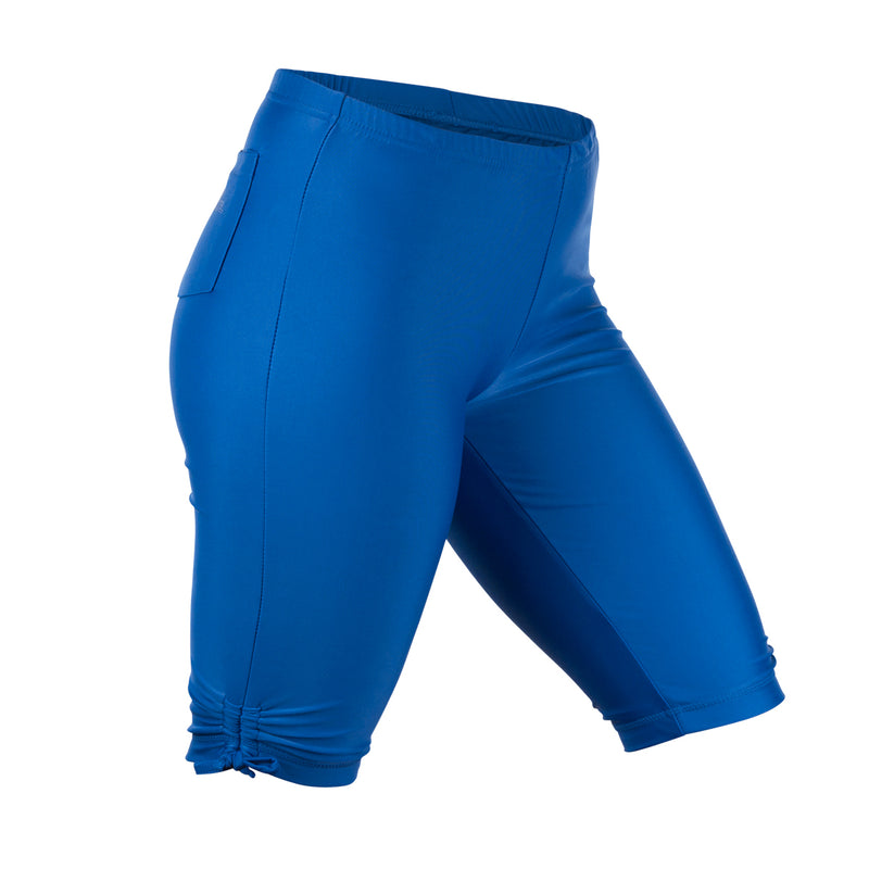 women's long swim shorts in navy blue|navy-blue