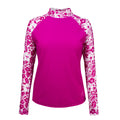 Women's Aloha Long Sleeve Sun & Swim Shirt in Hot Pink Aloha|hot-pink-aloha