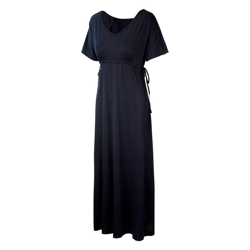 women's maxi dress in black|black