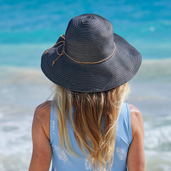 TOCCA BIG RIBBON WIDE BRIM HAT  UVカット UV90%以上カット・吸水速乾・接触冷感・抗菌防臭】BIG RIBBON