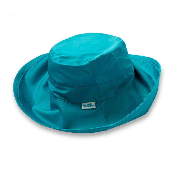 Women's Rolled Brim Hat in Teal|teal