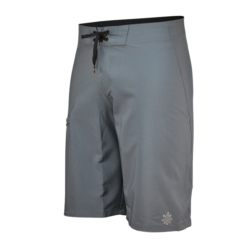 side of the men's coastal board shorts in grey|grey