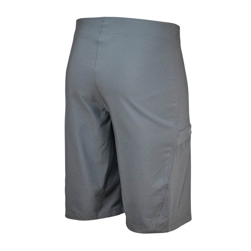 back of the men's coastal board shorts in grey|grey