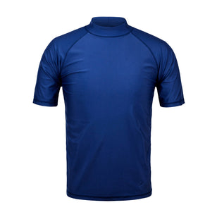 men's short sleeve swim shirt in dark navy|dark-navy