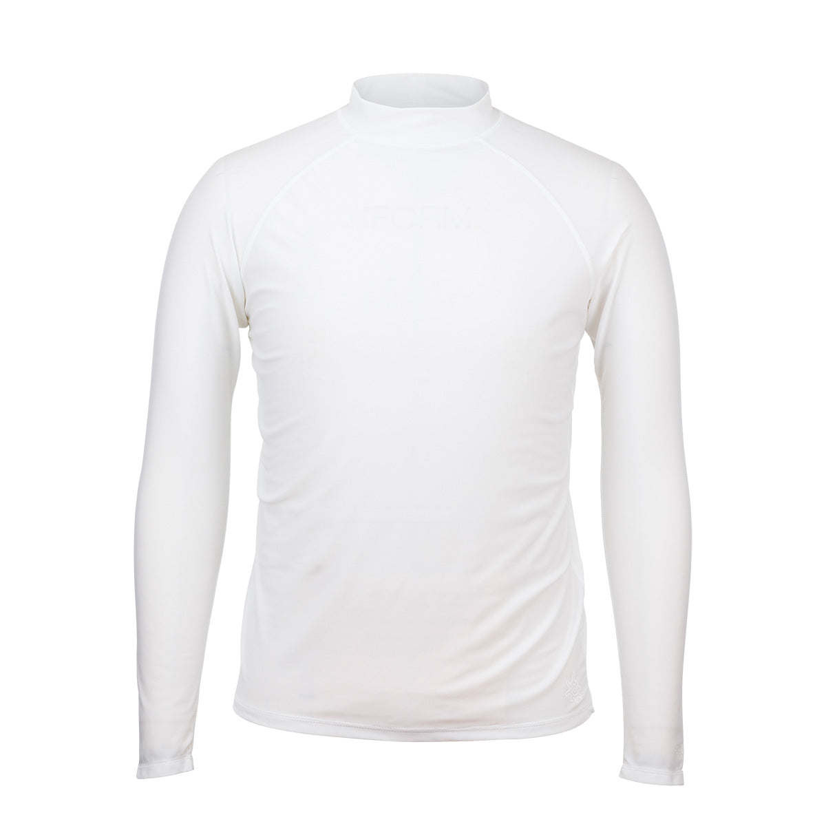 men's long sleeve swim shirt in white|white