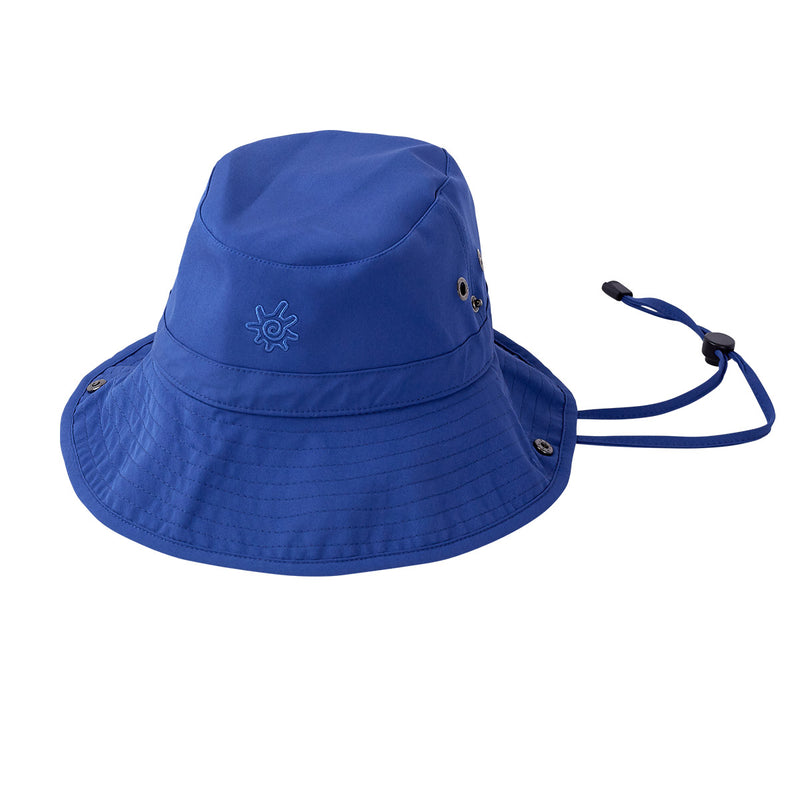 men's bucket hat with drawstring in washed navy charcoal|washed-navy-charcoal