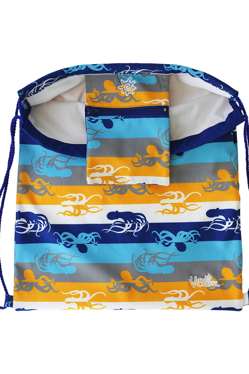 Inside View of the Kid's On-The-Go Bag in Octopus Stripe|octopus-stripe