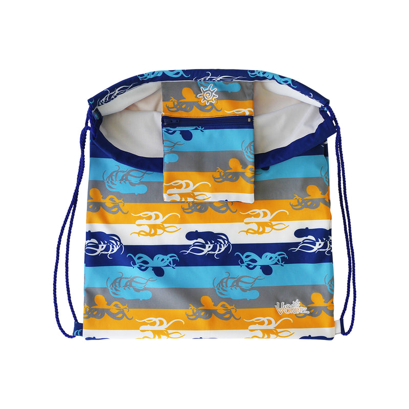 Inside View of the Kid's On-The-Go Bag in Octopus Stripe|octopus-stripe