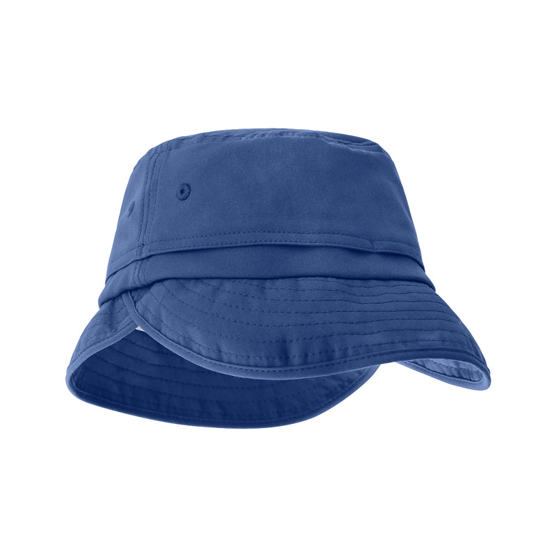 kid's adjustable flap sun hat in navy blue|navy-blue