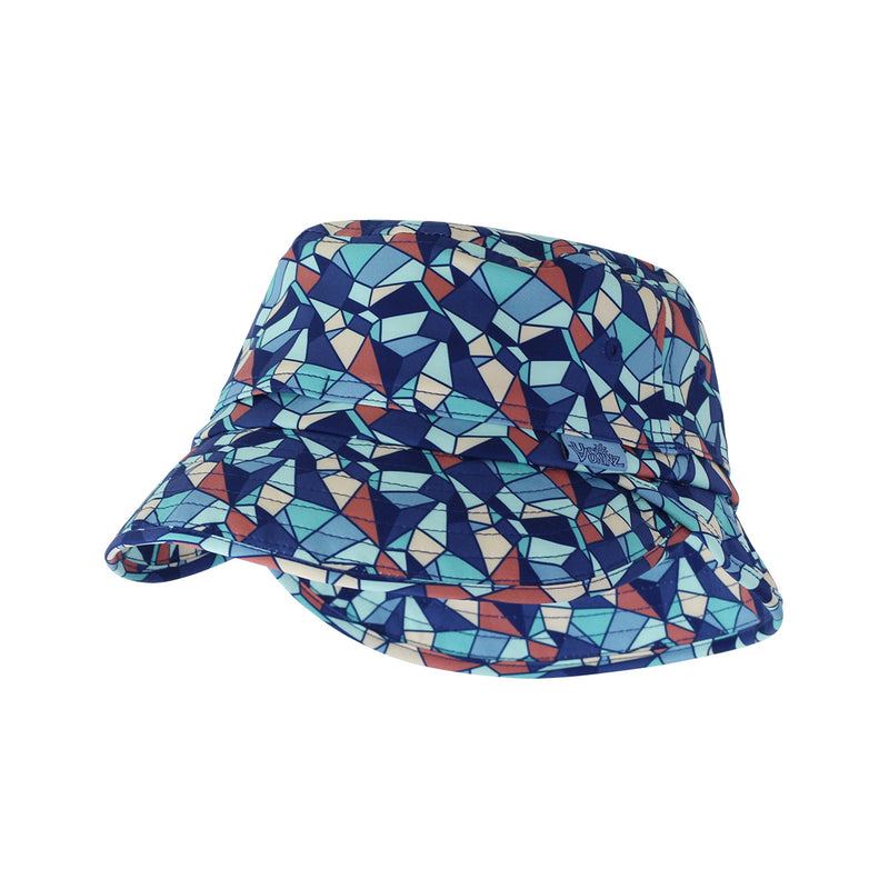 kid's adjustable flap sun hat in stained glass|stained-glass