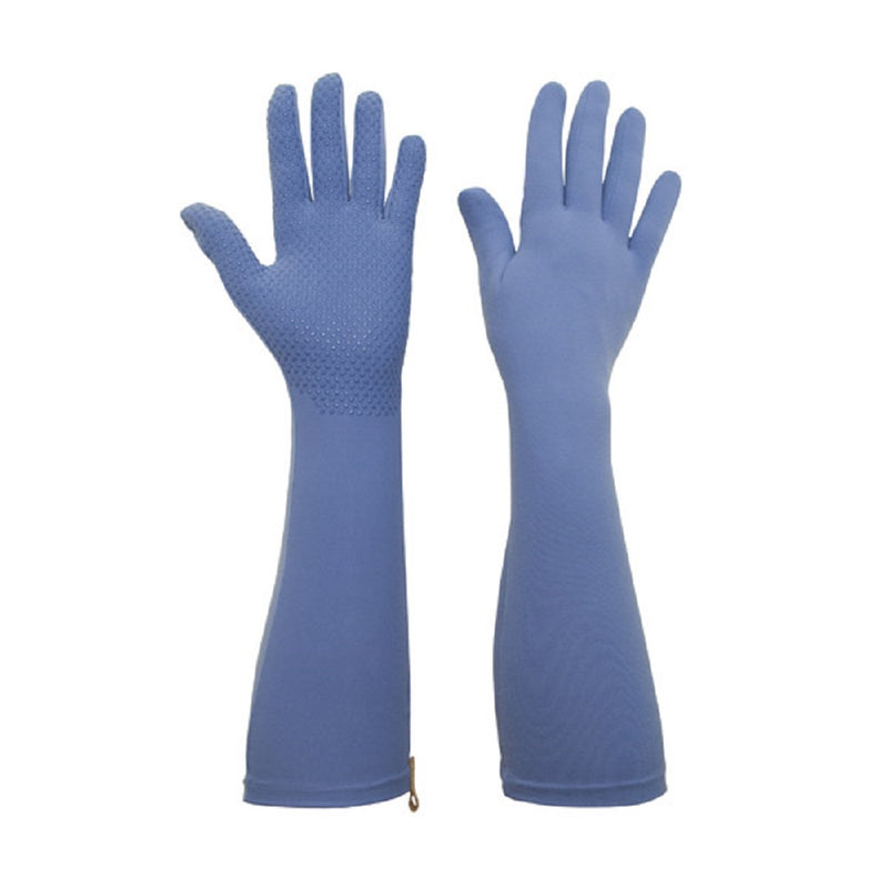 Long sun protective gloves in periwinkle|periwinkle