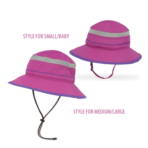 Katie BABY STRIPE bucket hat ピンクストライプ Kids Cotton Floppy Hats | Pink Stripes 50+ UPF | Jan & Jul