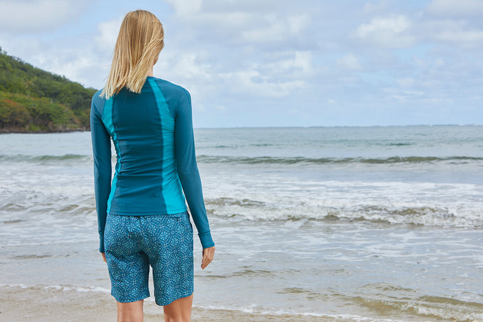 Woman in UV Skinz's UV Swimwear