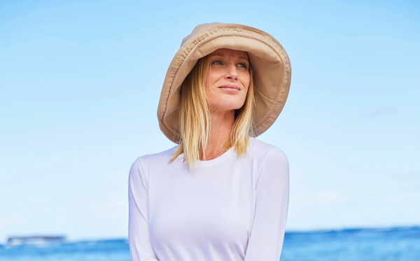 woman in UPF clothing 