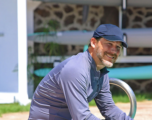 man in a UPF 50+ fleece jacket