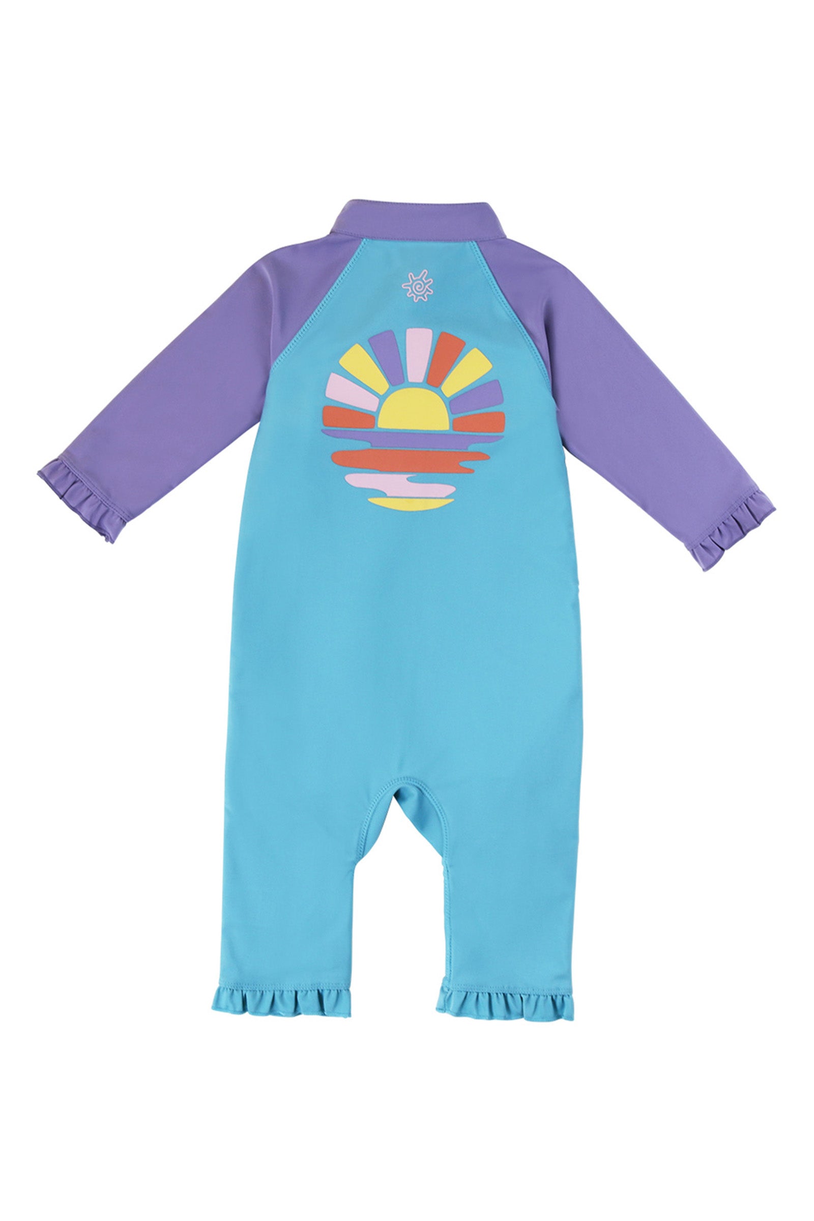 Back View of Baby Girl Sun Swim Suit
