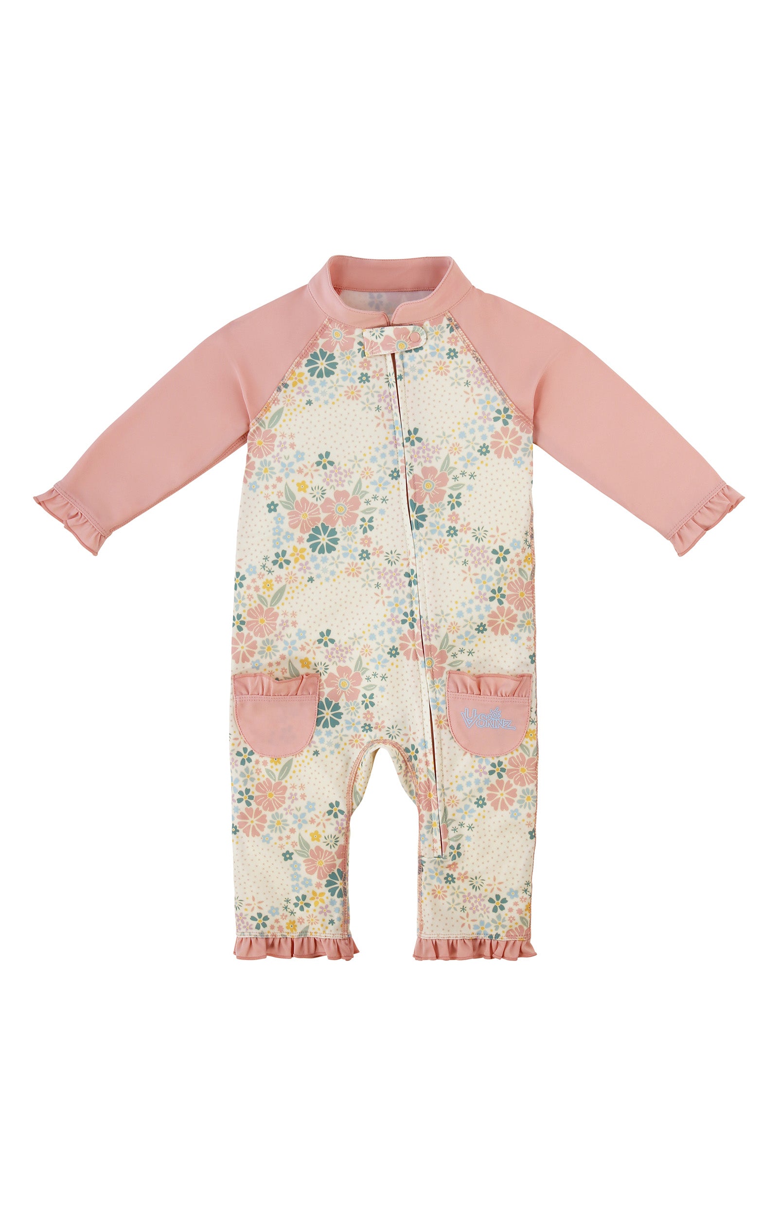 baby girls one piece sun & swim suit in secret garden|secret-garden