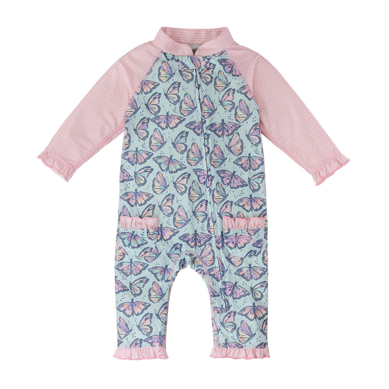 baby girls long-sleeve swimsuit in sweet butterflies|sweet-butterflies