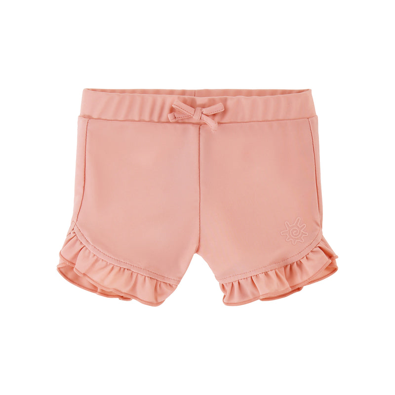 baby girls swim shorties in dusty pink|dusty-pink