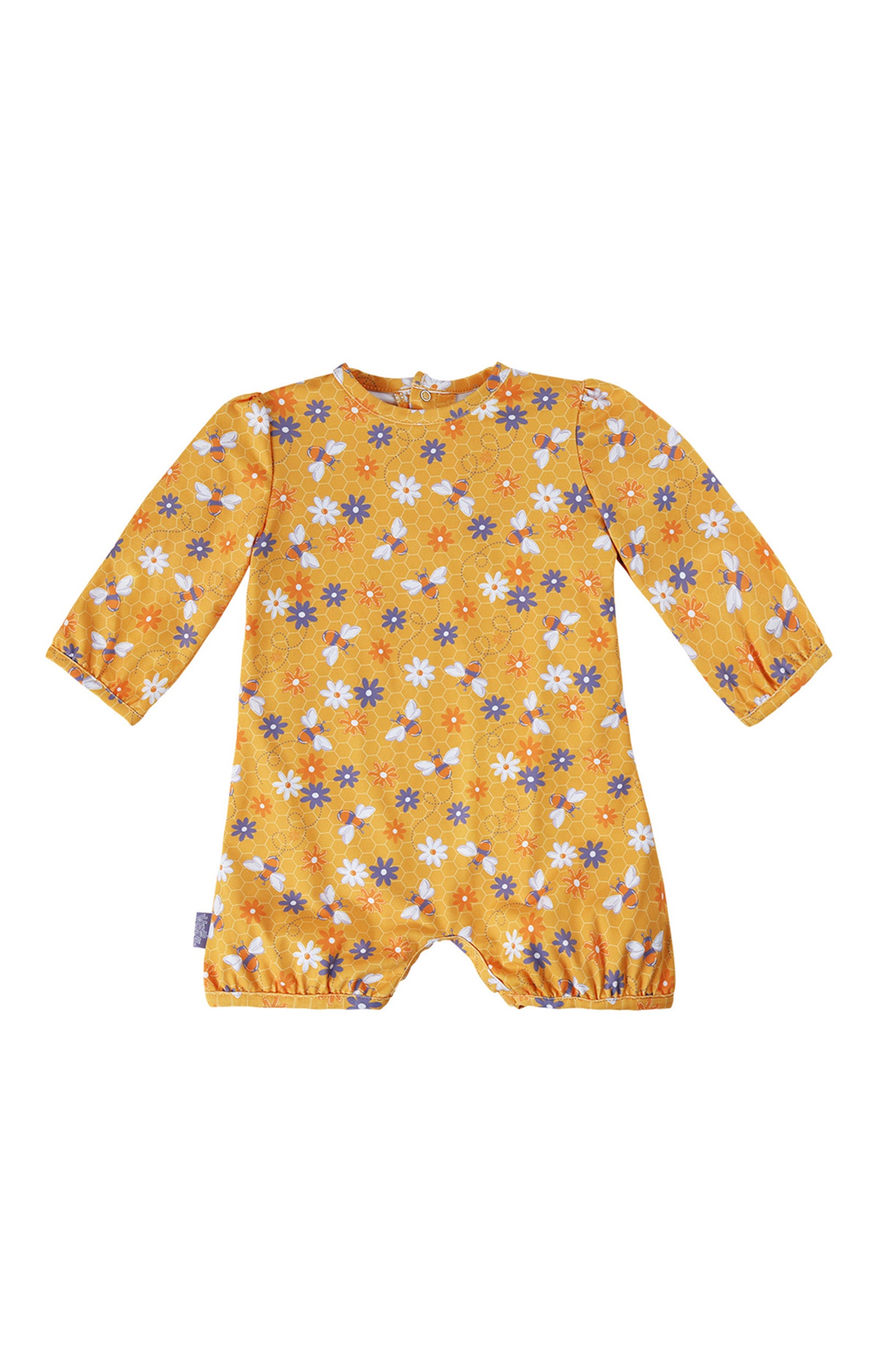 Baby Girl's UV Sunzie in yellow|bubbly-bees