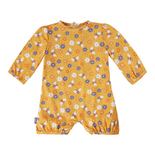 Baby Girl's UV Sunzie in yellow|bubbly-bees