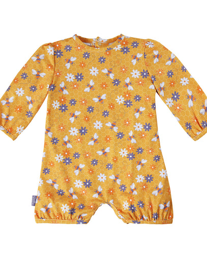 Baby Girl's UV Sunzie in yellow|bubbly-bees
