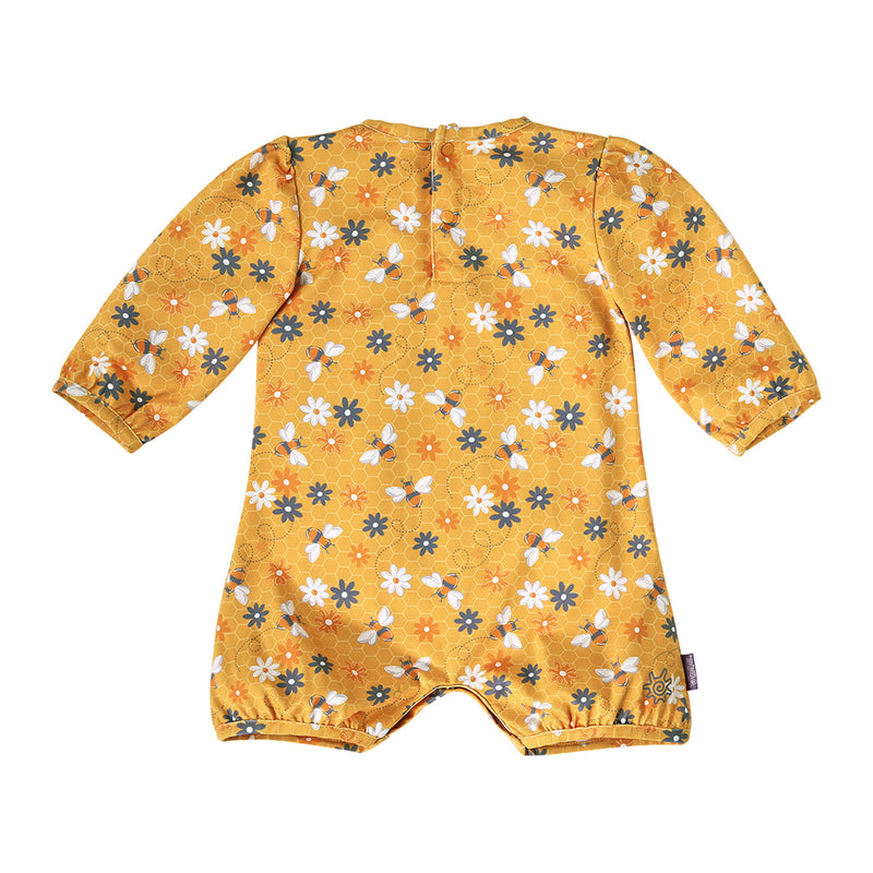 Baby Girl's UV Sunzie in yellow|bubbly-bees