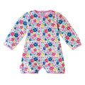 Baby girl's hoodied sunzie in colorful garden|colorful-garden
